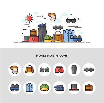 아이콘 모자 남자 얼굴 운동화 셔츠 서류가방 바지 나비넥타이 슬리퍼 한명 사람 성인 신체부위 세트 선글라스 지갑 속옷 5월 5월행사 가정의달 사각팬티 성년의날 2D아이콘 AI파일 1 잡화 옷 기념일 안경 신발 상의 가방 하의 넥타이 이벤트 날짜 파일형식 벡터