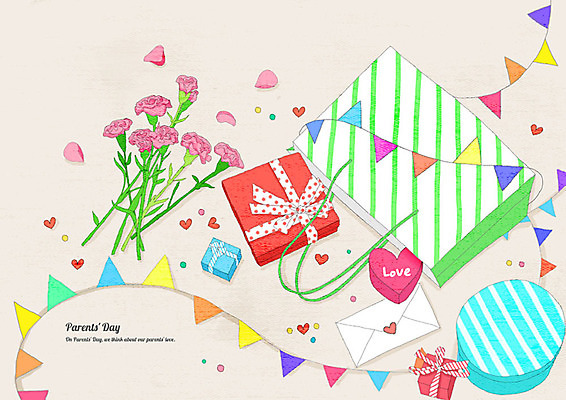 PSD 꽃 백그라운드 일러스트 선물 사람없음 선물상자 컬러풀 쇼핑백 파티 어버이날 편지 카네이션 오브젝트 5월행사 가정의달 가랜드 국내일러스트 카드프레임 식물 기념일 컬러 가방 프레임 이벤트 상자 5월 파티용품 파일형식
