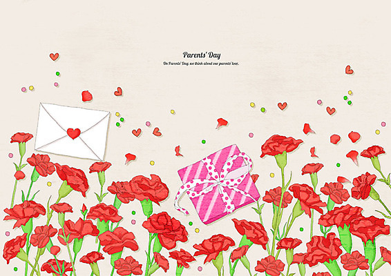 PSD 꽃잎 백그라운드 일러스트 포장 선물 사랑 사람없음 선물상자 컬러풀 어버이날 편지 카네이션 오브젝트 감사 5월행사 가정의달 베이지색 국내일러스트 카드프레임 기념일 꽃 감정 컬러 프레임 이벤트 상자 5월 파일형식