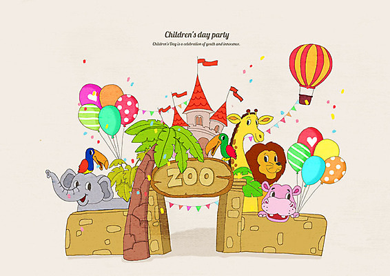 PSD 동물 백그라운드 일러스트 코끼리 동물원 사랑 사람없음 컬러풀 야자수 열기구 성 사자 어린이날 기린 오브젝트 앵무새 5월행사 가정의달 풍선 하마 가랜드 베이지색 국내일러스트 나무 건축물 기념일 감정 컬러 포유류 항공교통 조류 이벤트 5월 파티용품 파일형식