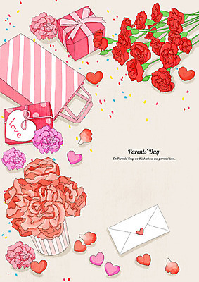 PSD 꽃 리본 백그라운드 일러스트 선물 사랑 사람없음 선물상자 컬러풀 쇼핑백 어버이날 편지 카네이션 오브젝트 감사 5월행사 가정의달 베이지색 국내일러스트 카드프레임 식물 기념일 감정 컬러 가방 프레임 이벤트 상자 5월 파일형식