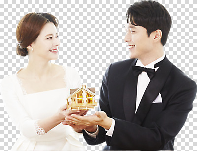 편집이미지 커플 응시 드레스 여자 남자 행복 결혼 부동산 주택 사랑 미소 들기 정장 턱시도 상반신 20대 성인 두명 앞모습 30대 마주보기 모형 한국인 내집마련 예복 설레임 PNG 신랑신부 성인만 편집소스 시선 옷 감정 신부_웨딩 뷰포인트 신랑 관계 모션 표정 사람 동양인 이벤트 청년 건물 장년 재산 파일형식