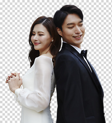 편집이미지 커플 여자 남자 행복 결혼 사랑 상반신 20대 성인 두명 옆모습 30대 한국인 등맞대기 예복 설레임 PNG 신랑신부 성인만 편집소스 옷 감정 신부_웨딩 뷰포인트 신랑 관계 모션 사람 동양인 이벤트 청년 장년 파일형식