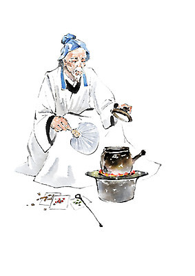 전신 PSD 노년 남자 일러스트 캘리그라피 붓터치 흑백 병원 한명 사람 앉기 파란색 한의학 약재 한약재 부채 꼬챙이 약국 번짐 화로 한의사 약탕기 조제 부채질 정성 한방용품 탕약기 국내일러스트 1 그릇 컬러 의학 모션 주방용품 촬영기법 성인 약 의사 의료용품 만들기 파일형식 효과