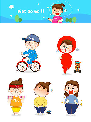 전신 캐릭터 여자 남자 다이어트 일러스트 성공 건강 들기 사람 여러명 상반신 성인 파란색 운동복 달리기 조깅 운동 자전거 아령 기쁨 작음 비만 줄넘기 헐렁 일러캐릭터 AI파일 옷 감정 컬러 다수 컨셉 모션 바이크 크기 몸매 파일형식 벡터
