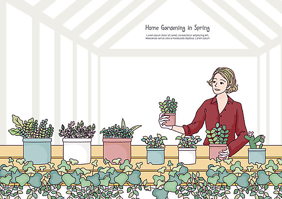 식물 라이프스타일 웰빙 여자 화분 일러스트 휴식 한명 사람 상반신 성인 취미 정원 봄 원예 귀농 정원가꾸기 꾸미기 식물키우기 온실 성인여자한명만 홈가드닝 반려식물 국내일러스트 AI파일 1 계절 컨셉 농업 생활 여자한명만 성인여자만 파일형식 벡터