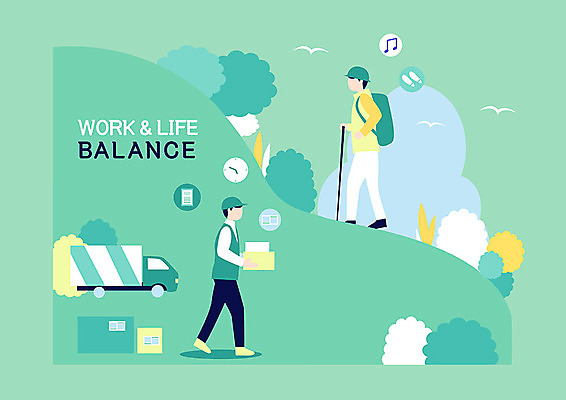 전신 나무 구름 남자 일러스트 배낭 자연 조류 휴식 사람 성인 두명 초록색 상자 운동 등산 업무 비교 택배기사 배송 택배 문서 등산스틱 워라밸 국내일러스트 AI파일 자연요소 식물 동물 컬러 컨셉 가방 건강 트래킹 운송업 작업 배달원 생태계 등산용품 신조어 파일형식 벡터