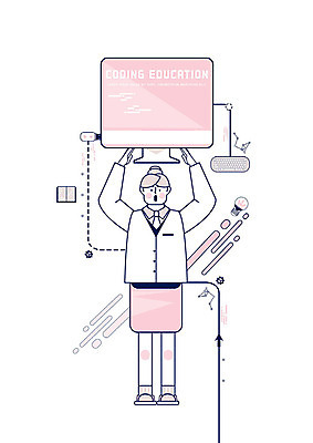전신 PSD 학생 여학생 여자 교육 일러스트 전구 청소년 아이디어 한명 사람 10대 책 컴퓨터 손들기 모니터 키보드 USB 스마트 청소년교육 컴퓨터교육 십대여자한명만 방과후 4차산업 코딩 국내일러스트 1 산업 컨셉 모션 전자제품 여자한명만 십대여자만 파일형식