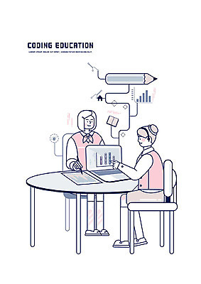 전신 PSD 학생 여자 교육 교복 일러스트 청소년 그래프 대화 사람 앉기 두명 10대 책 노트북 컴퓨터 연필 스마트 청소년교육 책상 문서 컴퓨터교육 십대여자만 방과후 4차산업 코딩 국내일러스트 옷 산업 가구 컨셉 모션 학용품 말하기 전자제품 필기구 여자만 십대만 파일형식