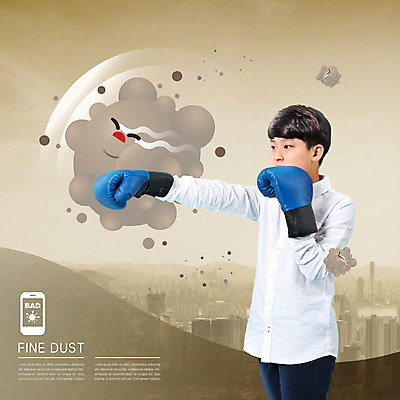 PSD 편집이미지 학생 남자 청소년 한명 사람 상반신 옆모습 10대 스마트폰 환경 권투 한국인 도시 권투글러브 펀치 환경오염 오염 알림 불쾌함 베이지색 십대남자한명만 미세먼지 이미지편집 1 감정 뷰포인트 컬러 컨셉 모션 동양인 핸드폰 스마트기기 격투기 글러브 먼지 남자한명만 십대남자만 파일형식