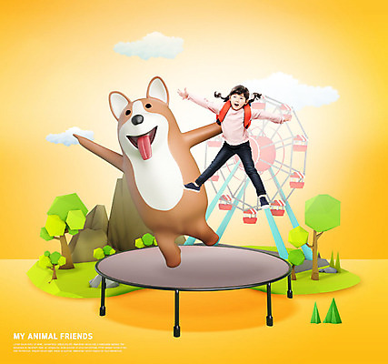 전신 PSD 나무 동물 구름 편집이미지 캐릭터 한마리 여자 어린이 상상 한명 사람 초원 앞모습 친구 점프 주황색 놀이공원 한국인 강아지 즐거움 대관람차 반려 소녀한명만 이미지편집 자연요소 식물 1 감정 뷰포인트 컬러 관계 모션 동양인 반려동물 테마파크 개 놀이기구 여자한명만 소녀만 파일형식