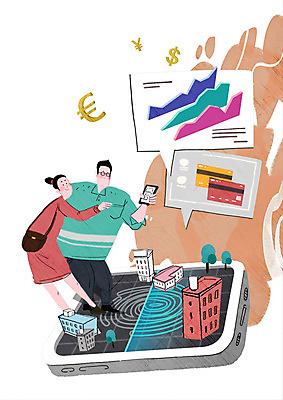 전신 PSD 부부 커플 여자 남자 인터넷 일러스트 그래프 안전 사람 성인 두명 건물 생활 스마트폰 마을 기쁨 화폐기호 신용카드 어플리케이션 스마트 보안 지문 지문인식 사물인터넷 4차산업 국내일러스트 건축물 기호 감정 산업 컨셉 관계 정보기술 금융 핸드폰 스마트기기 화폐 생체인식기술 파일형식