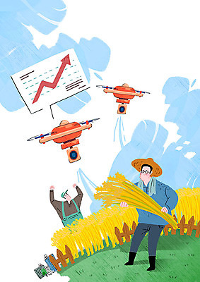 전신 PSD 남자 농업 인터넷 일러스트 하늘 논 사람 상반신 성인 두명 생활 파란색 노란색 농사 기쁨 수확 벼 쌀 가을 제조 농부 스마트 벼농사 농약 드론 사물인터넷 성인남자만 4차산업 모빌리티 국내일러스트 직업 계절 감정 산업 교통수단 컬러 컨셉 곡류 정보기술 남자만 성인만 파일형식