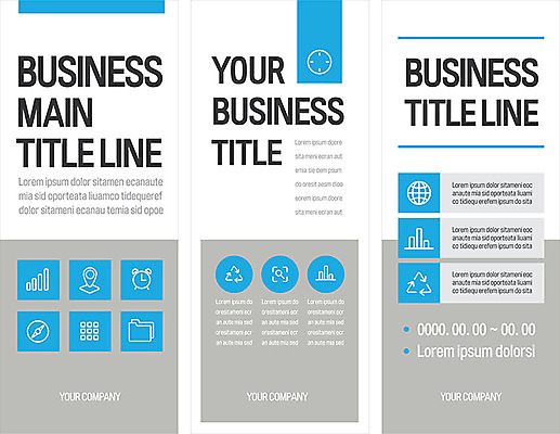 템플릿 배너 배너템플릿 세로배너 선 비즈니스 사람없음 파란색 회색 현수막 배너세트 AI파일 컬러 세로 세트 파일형식 벡터