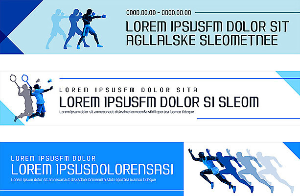 템플릿 배너 배너템플릿 가로배너 스포츠 사람없음 파란색 권투 현수막 삼각형 육상스포츠 배드민턴 배너세트 AI파일 도형 컬러 가로 세트 구기 격투기 파일형식 벡터