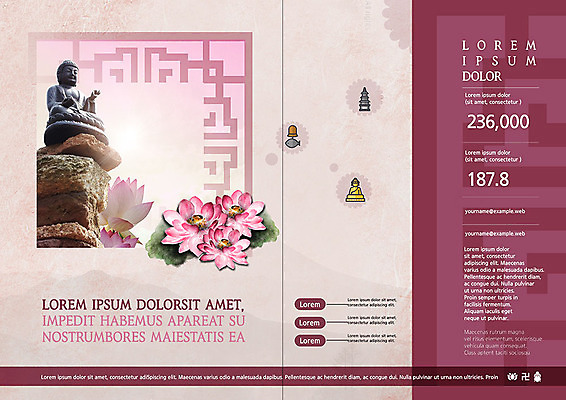 PSD 템플릿 표지디자인 북디자인 출판디자인 내지 리플렛 분홍색 불교 북커버 연꽃 팜플렛 사람없음 야외 부처님오신날 돌_바위 사찰 자주색 불상 이미지템플릿 기념일 꽃 종교 컬러 종교건축 파일형식