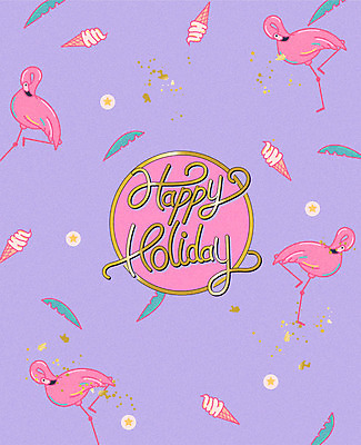 영어 백그라운드 패턴 일러스트 아이스크림 타이포그라피 사람없음 여름 여름휴가 바캉스 야자수 보라색 플라밍고 레터링 국내일러스트 AI파일 나무 문자 계절 컬러 무늬 조류 휴가 디저트 파일형식 벡터 여름_계절