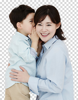 편집이미지 응시 여자 남자 아들 어린이 안기 엄마 미소 사람 상반신 성인 두명 옆모습 30대 한국인 육아 귓속말 즐거움 PNG 편집소스 아들바보 싱글맘 한부모가족 모자관계 시선 감정 뷰포인트 가족 모션 표정 동양인 장년 파일형식