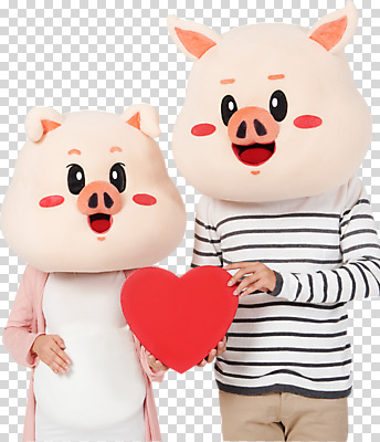 편집이미지 부부 커플 여자 남자 사랑 서기 사람 상반신 성인 두명 앞모습 임산부 임신 만지기 한국인 하트 돼지 돼지캐릭터 PNG 동물탈 인형탈 복부 성인만 편집소스 모양 감정 뷰포인트 동물캐릭터 포유류 관계 모션 동양인 신체부위 탈 파일형식