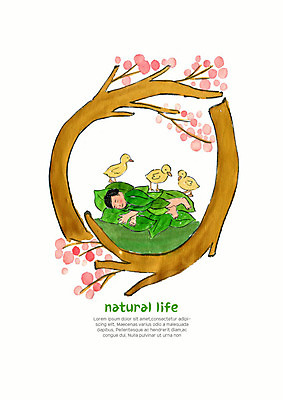 전신 PSD 나무 라이프스타일 웰빙 남자 꽃 잎 일러스트 자연 수채화 오리 세마리 한명 사람 라이프 초록색 봄 아기 잠 숲 친환경 유기농 내추럴 남자아기한명만 국내일러스트 식물 1 계절 컬러 조류 3 생활 환경 생태계 남자한명만 남자아기만 파일형식