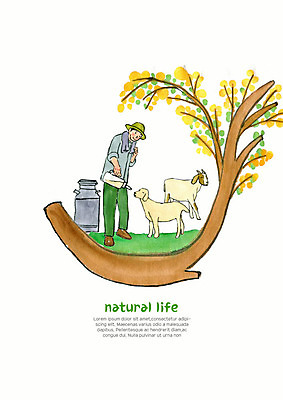 전신 PSD 나무 라이프스타일 웰빙 남자 꽃 두마리 일러스트 자연 염소 수채화 한명 사람 청년 성인 라이프 농장 봄 우유 농부 숲 먹여주기 친환경 유기농 내추럴 낙농업 우유통 성인남자한명만 국내일러스트 식물 직업 1 계절 산업 2 농업 포유류 유제품 생활 환경 먹기 생태계 남자한명만 성인남자만 파일형식