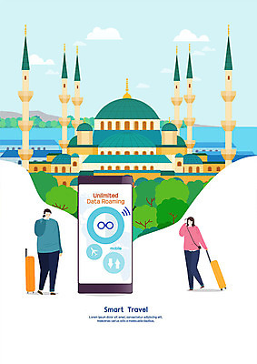전신 PSD 커플 여자 남자 행복 아시아 여행 일러스트 이스탄불 사람 성인 두명 스마트폰 캐리어 사원 스마트 즐거움 데이타로밍 튀르키예 국내일러스트 감정 나라 컨셉 비즈니스 통신 관계 핸드폰 스마트기기 여행가방 파일형식