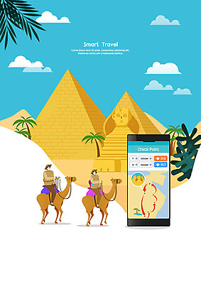 전신 PSD 커플 여자 남자 행복 해외여행 여행 일러스트 이집트 사람 성인 두명 관광지 스마트폰 노란색 사막 계획 스마트 즐거움 검색 피라미드 낙타 위치 루트 국내일러스트 해외 건축물 감정 컬러 컨셉 포유류 관계 아프리카 핸드폰 스마트기기 랜드마크 파일형식