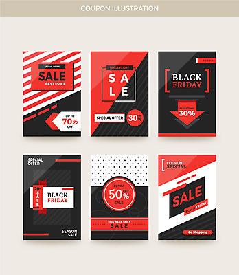 배너 화살표 세로배너 일러스트 사람없음 빨간색 세트 세일 검은색 원형 쿠폰 블랙프라이데이 국내일러스트 AI파일 도형 컬러 데이이벤트 세로 파일형식 벡터