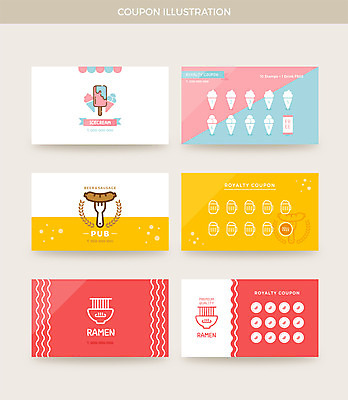 배너 일러스트 아이스크림 맥주 사람없음 세트 컬러풀 식당 라멘 선술집 소시지 쿠폰 스템프쿠폰 국내일러스트 AI파일 컬러 디저트 주류 상점 면류 술집 가공식품 일본음식 파일형식 벡터