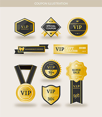 리본 일러스트 프레임 사람없음 세트 라벨 세일 검은색 금색 쿠폰 바코드 결제 VIP 할인쿠폰 기프트카드 국내일러스트 AI파일 컬러 카드 파일형식 벡터