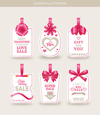 화살표 리본 분홍색 일러스트 프레임 발렌타인데이 사랑 사람없음 세트 라벨 세일 하트 쿠폰 바코드 할인쿠폰 국내일러스트 AI파일 모양 감정 컬러 데이이벤트 파일형식 벡터
