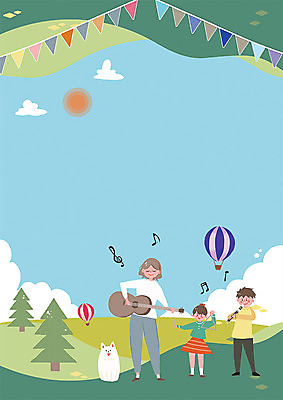 전신 PSD 나무 구름 한마리 여자 남자 딸 아들 어린이 악기 연주 일러스트 가족 자연 하늘 엄마 따뜻함 사람 성인 세명 화목 기타 열기구 강아지 5월 언덕 트라이앵글 5월행사 가정의달 리코더 가랜드 국내일러스트 자연요소 식물 1 음악 컨셉 관계 항공교통 현악기 타악기 이벤트 반려동물 날짜 개 목관악기 파티용품 생태계 파일형식