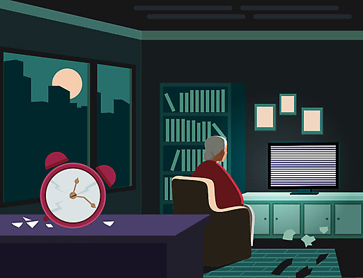 전신 여자 노년 할머니 거실 의자 일러스트 집안 책장 한명 사람 앉기 빌딩 치료 소파 텔레비전 자명종 달 도시 질병 야간 장애 건망증 방치 치매 혼자 노인여자한명만 거실장 국내일러스트 AI파일 자연요소 1 시계 가구 의학 모션 실내 성인 건물 전자제품 알람 여자한명만 노인여자만 파일형식 벡터