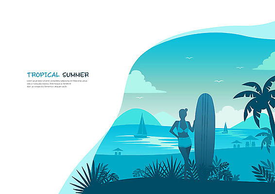 전신 구름 여자 수영복 실루엣 바다 요트 일러스트 갈매기 휴가 산 세마리 한명 서기 사람 성인 해변 여름 여름휴가 바캉스 컬러풀 야자수 잡기 파라솔 서핑보드 열대식물 즐거움 휴양지 트로피컬아트 국내일러스트 AI파일 자연요소 나무 식물 1 옷 계절 감정 컬러 배_교통 모션 조류 촬영기법 3 장소 보드_스포츠 그림 파일형식 벡터 여름_계절