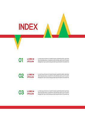 템플릿 내지 비즈니스 사람없음 빨간색 초록색 노란색 삼각형 프레젠테이션 문서템플릿 서식 레이아웃 문서 제안서 인덱스 순서 목차 이미지템플릿 AI파일 도형 컬러 파일형식 벡터