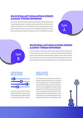템플릿 내지 악기 음악 연주 비즈니스 사람없음 보라색 기타 프레젠테이션 마이크 문서템플릿 서식 레이아웃 문서 제안서 이미지템플릿 AI파일 컬러 음향기기 현악기 문화예술 파일형식 벡터