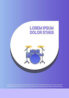 템플릿 표지 악기 음악 비즈니스 사람없음 보라색 흰색 프레젠테이션 문서템플릿 서식 레이아웃 문서 드럼 제안서 그라데이션 이미지템플릿 AI파일 컬러 문화예술 타악기 파일형식 벡터