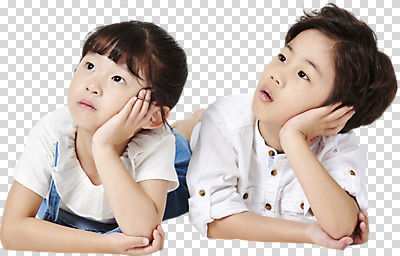 전신 편집이미지 응시 여자 남자 어린이 엎드리기 누끼 사람 소녀 소년 상반신 두명 캐주얼 친구 턱괴기 한국인 올려보기 PNG 어린이만 편집소스 시선 옷 관계 모션 동양인 파일형식