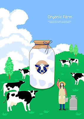 전신 PSD 나무 구름 여자 여러마리 일러스트 한명 사람 초원 청년 성인 초록색 파란색 컬러풀 농장 봄 기쁨 우유 흰색 신선 우유병 농부 방목 젖소 언덕 유기농 보람 우유통 성인여자한명만 국내일러스트 자연요소 식물 직업 1 웰빙 계절 감정 컬러 다수 농업 병_용기 유제품 소 축산업 여자한명만 성인여자만 파일형식