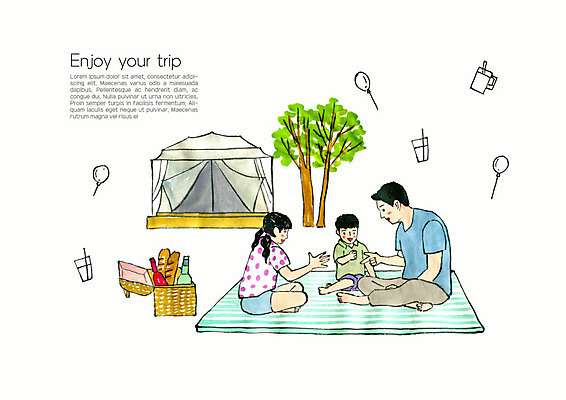 전신 PSD 나무 여자 남자 딸 아들 어린이 여행 일러스트 가족 놀이 수채화 가족여행 텐트 사람 성인 세명 소풍 화목 캠핑 아빠 가위바위보 즐거움 돗자리 봄소풍 국내일러스트 식물 감정 컨셉 관계 레저 캠핑도구 야외활동 봄 파일형식