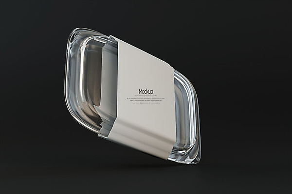 PSD 편집이미지 회색배경 검은배경 사람없음 한개 3D소스 3D 용기 디지털합성 패키지 도시락통 알루미늄 목업 편집3D 1 그릇 백그라운드 검은색 회색 용기_그릇 파일형식