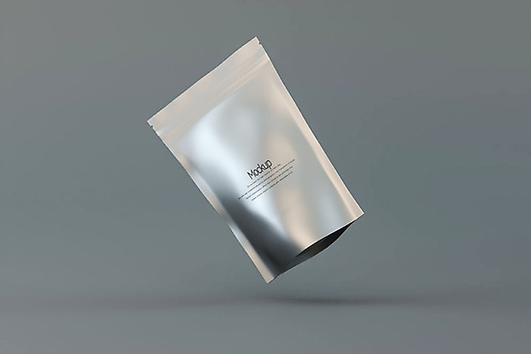 PSD 편집이미지 회색배경 사람없음 한개 3D소스 3D 디지털합성 패키지 알루미늄 목업 지퍼백 커피백 편집3D 1 백그라운드 회색 커피용품 파일형식