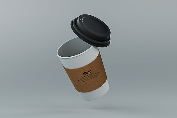 PSD 편집이미지 커피 회색배경 사람없음 한개 3D소스 3D 디지털합성 테이크아웃 컵뚜껑 컵홀더 테이크아웃컵 목업 편집3D 1 음료 백그라운드 컵 회색 뚜껑 홀더 파일형식