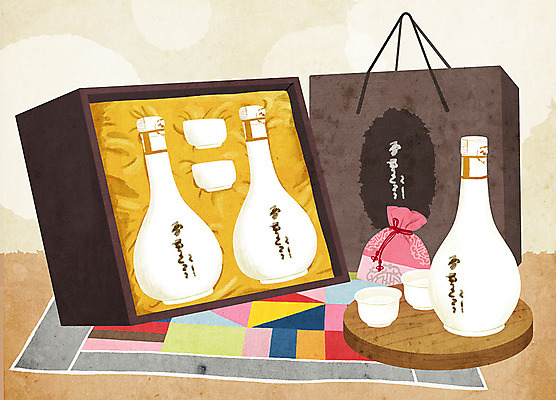 PSD 음식 술잔 일러스트 술병 주류 복주머니 선물 사람없음 선물상자 쇼핑백 보자기 특산물 지역 전통주 조각보 선물세트 국내일러스트 음료 가방 병_용기 잔 전통소품 상자 보자기_천 파일형식 천_직물