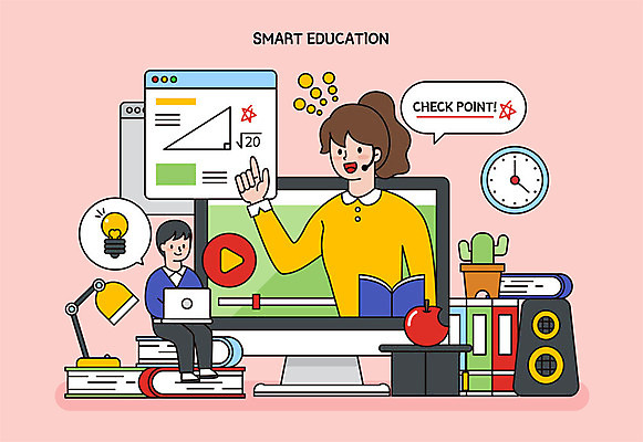 학생 여자 교육 남자 시계 일러스트 학사모 전구 청소년 모바일 선인장 사람 성인 두명 책 컴퓨터 교사 헤드셋 스피커 스탠드 가리킴 수학 스마트 수학교육 온라인강의 웹브라우저 온택트 랜선라이프 국내일러스트 AI파일 식물 직업 모자_잡화 라이프스타일 음향기기 컨셉 졸업 교과목 조명 손짓 전자제품 헤드폰 강의 파일형식 벡터 언택트