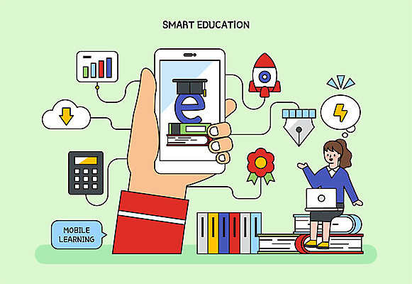 학생 손 여자 교육 일러스트 청소년 모바일 그래프 한명 들기 사람 책 노트북 스마트폰 펜 계산기 로켓 번개 스마트 다운로드 온라인강의 이러닝 온택트 국내일러스트 AI파일 1 컨셉 모션 날씨 문구용품 신체부위 전자제품 핸드폰 스마트기기 필기구 장비 강의 파일형식 벡터 언택트