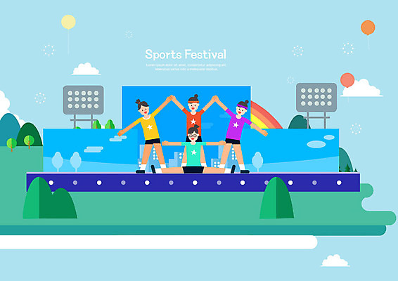 PSD 여자 하늘색 일러스트 협력 사람 여러명 생활 운동 무대 춤 애드벌룬 생활체육 에어로빅 풍선 대회 부대 성인여자만 국내일러스트 다수 문화예술 군대 건강 파란색 여자만 성인만 파일형식