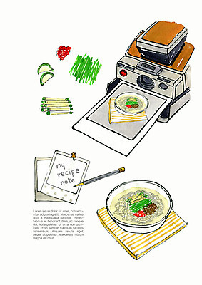 PSD 음식 일러스트 식재료 오이 수채화 사람없음 고명 폴라로이드 폴라로이드사진 레시피 애호박 칼국수 새싹채소 국내일러스트 한식 채소 호박 카메라 국수 파일형식