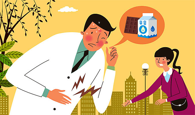 나무 구름 여자 남자 음식 말풍선 가로등 일러스트 성인 두명 건물 초콜릿 고통 우유 괴로움 땀 알레르기 배탈 복통 성인만 국내일러스트 AI파일 자연요소 식물 건축물 공공시설 감정 디저트 유제품 사람 질병 파일형식 벡터