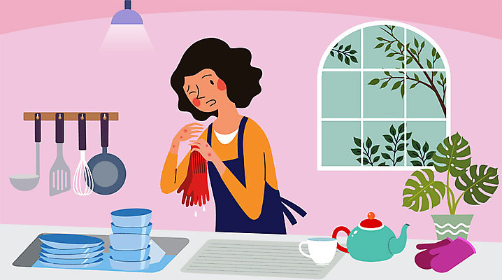 나무 식물 그릇 여자 화분 일러스트 창문 주전자 주방용품 나뭇잎 조명 한명 성인 컵 주방 고통 싱크대 괴로움 국자 거품기 고무장갑 뒤집개 고무 알레르기 두드러기 피부트러블 성인여자한명만 국내일러스트 AI파일 1 식기 감정 생활용품 장갑 잎 사람 질병 개수대 피부질환 여자한명만 성인여자만 파일형식 벡터